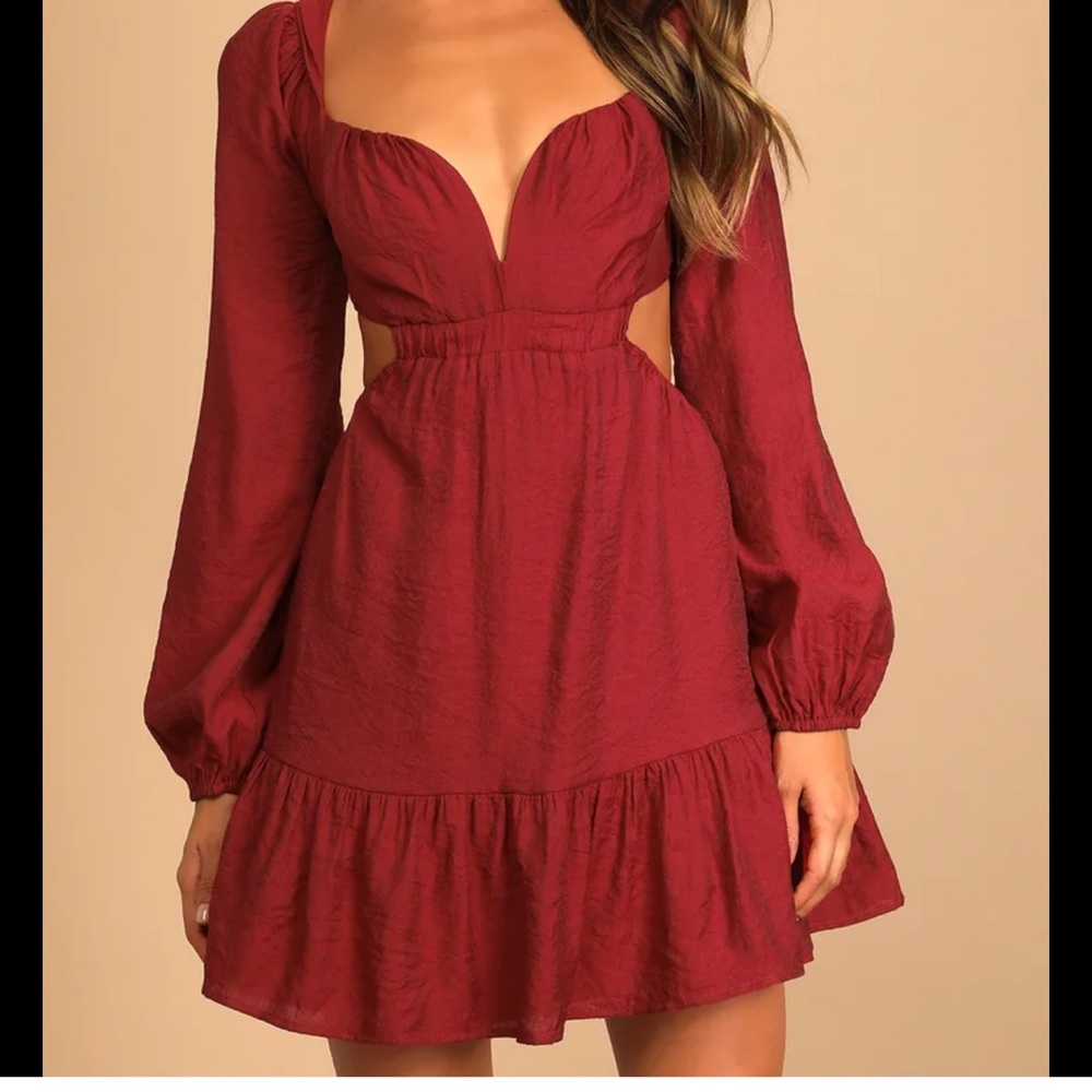 Lulus long sleeve cutout dress